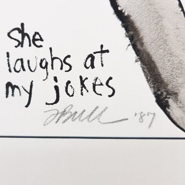Drawing/Sketching Materials She Laughs at My Jokes - Fran Bull, C. 1987 For Sale - Image 7 of 10