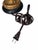 Black and Gold Neoclassical Candlestick Table Lamp With Braided-Trim Shade For Sale - Image 11 of 11