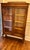Chestnut Antique Queen Anne Style Oak Bookcase With Leaded Glass Doors, C. 1910 For Sale - Image 8 of 9