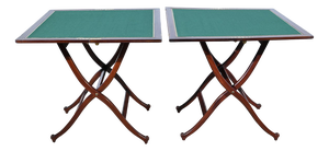 Mahogany Games Tables by H.J. Linton, 1920, Set of 2
