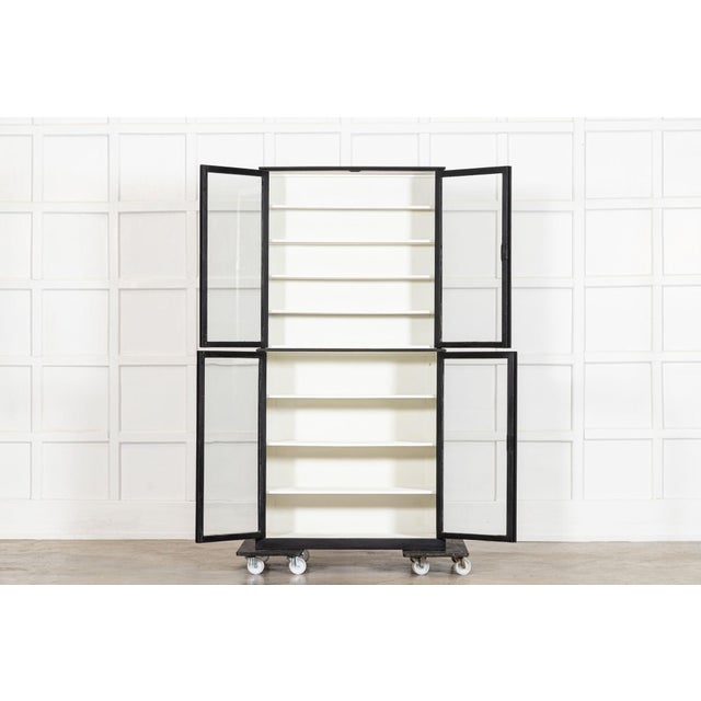 English Painted and Glazed Shop Display Cabinet, 1900s For Sale - Image 12 of 15