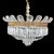 Large Italian Gilded Bronze and Crystal 6-Light Chandelier, 1960s For Sale - Image 15 of 16