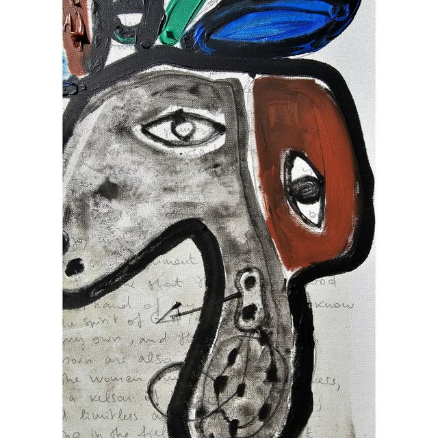2020s One-of-a-Kind Portrait of a Woman | Original Abstract Figurative Painting by Diane Grant | Pablo Picasso For Sale - Image 5 of 8