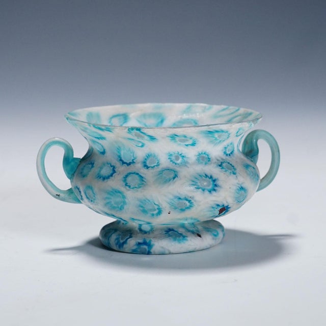 Italian Antique Millefiori Bowl With Handles, Fratelli Toso Murano Ca. 1920s For Sale - Image 3 of 6