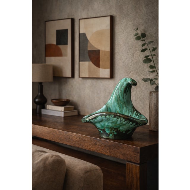 Mid-Century Modern French Organic Ceramic Sculpture Vase from Longwy, 1960s For Sale - Image 4 of 7