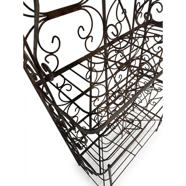 1970s Vintage French Country Wrought Iron Etagere For Sale - Image 5 of 9