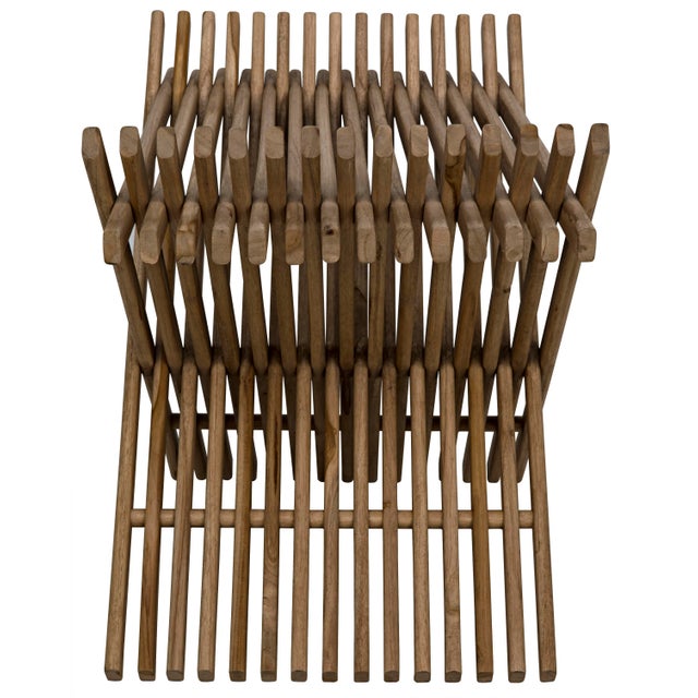 Mid-Century Modern NOIR Dede Stool, Teak For Sale - Image 3 of 8