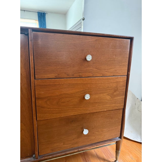 Vintage John Cameron Mid-Century Modern Dresser With Mirror For Sale - Image 9 of 13
