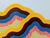 2026 "Ridges" Contemporary Blue, Green, Red, & Yellow Patterned Abstract Landscape Painting By Tina Ruyi For Sale - Image 4 of 7