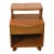1950s Heywood-Wakefield Mid-Century Modern Two-Tier Nightstand With Glass Shelf For Sale
