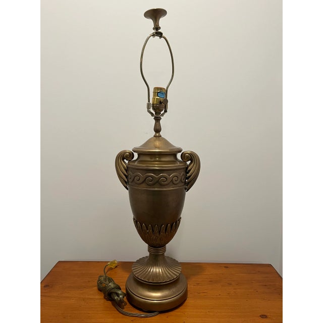 Chapman Bronze Table Lamp with 20” diameter shade. Beautiful piece in excellent condition. Being sold by orig owner, not a...