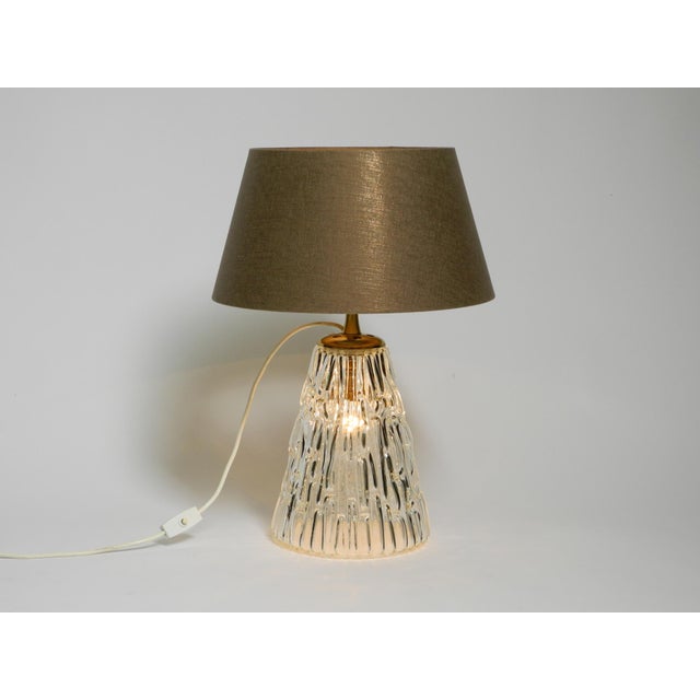 Mid-Century Modern Large Mid-Century Modern Glass Table Lamp by Rupert Nikoll, Vienna, Austria, 1950s For Sale - Image 3 of 18
