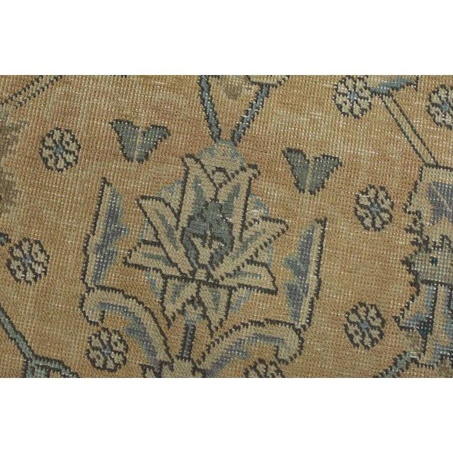 Tabriz Rug 10′ X 12’2” Pink Wool Vintage Distressed Hand-Knotted Carpet For Sale - Image 4 of 15