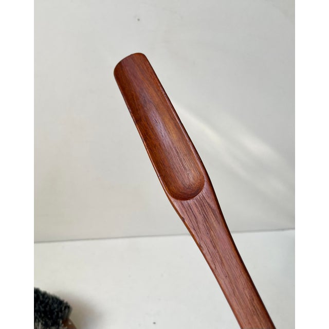 Mid-Century Danish Teak Shoehorn and Rat Brush, 1970s, Set of 2 For Sale - Image 4 of 9