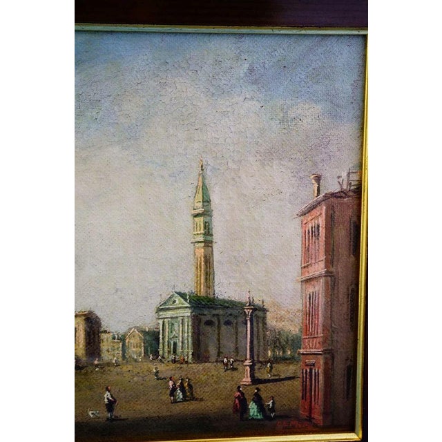 1930s De Momi, Landscape View of Venice, 20th Century, Oil Painting on Canvas, Framed For Sale - Image 5 of 11
