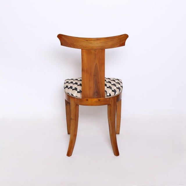Set of Five Walnut Dining Chairs, Italy Mid-20th Century For Sale - Image 14 of 18