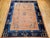 Antique Chinese Peking Rug, Hand-Knotted Wool, Pale Peach, Navy, 9' x 12' For Sale - Image 12 of 18