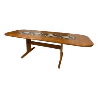 Large Mid-Century Extendable Danish Dining Table or MCM Teak Dining Table For Sale