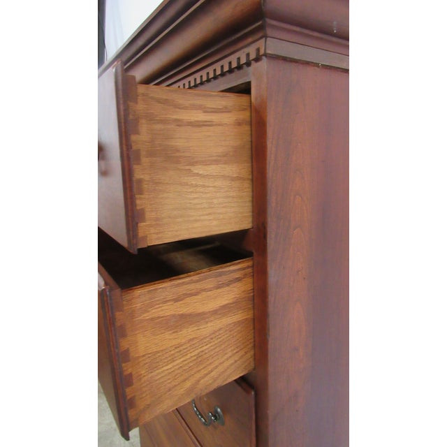 1980s Lexington Cherry Chest of Drawers Lingerie Chest Designer For Sale - Image 5 of 10