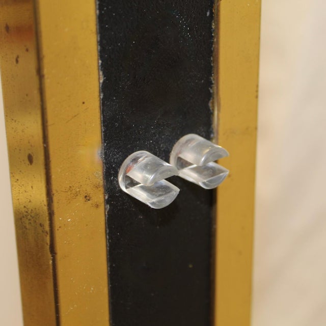 Vintage Postmodern Brass Tower Floor Clock With Shelves | 1970s Digital Grandfather Clock For Sale In Fayetteville, AR - Image 6 of 10