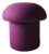 Mushroom Ottoman in Plum Wool For Sale