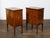 Early 19th Century Pair of Italian Neoclassical 1800s Walnut Bedside Tables with Marquetry Décor For Sale - Image 5 of 12