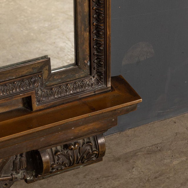 Antique Cast Bronze Mirror from Royal Insurance Company, 1880s For Sale - Image 3 of 15