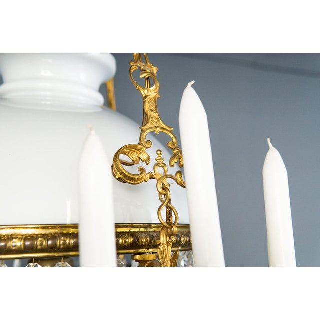 White White Majolica Chandelier, Early 1900s For Sale - Image 8 of 18