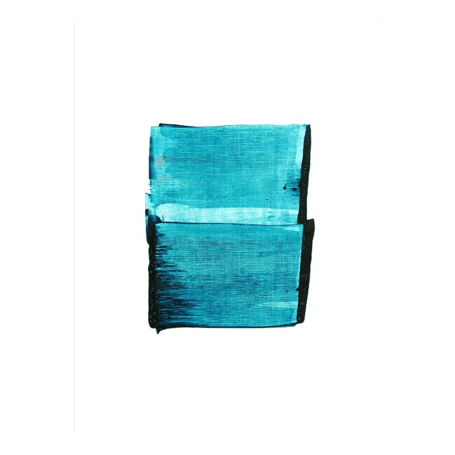 Contemporary Abstract Acrylic on Hahnemühle Paper Painting "Clear Water 01" by Emma Godebska For Sale