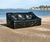 Black Leather Sofa by De Pas, D'Urbino and Lomazzi for Cinna, France, 1980s For Sale - Image 6 of 18