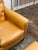 Crate & Barrel Rollins Camel Leather Button-Tufted Chair + Ottoman For Sale - Image 9 of 12