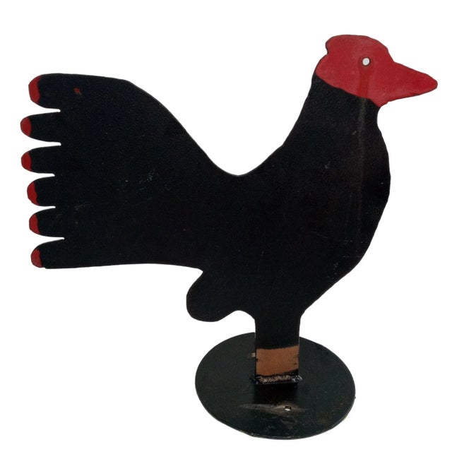 1980s Rooster Folk Art Metal Garden Sculpture For Sale - Image 12 of 12