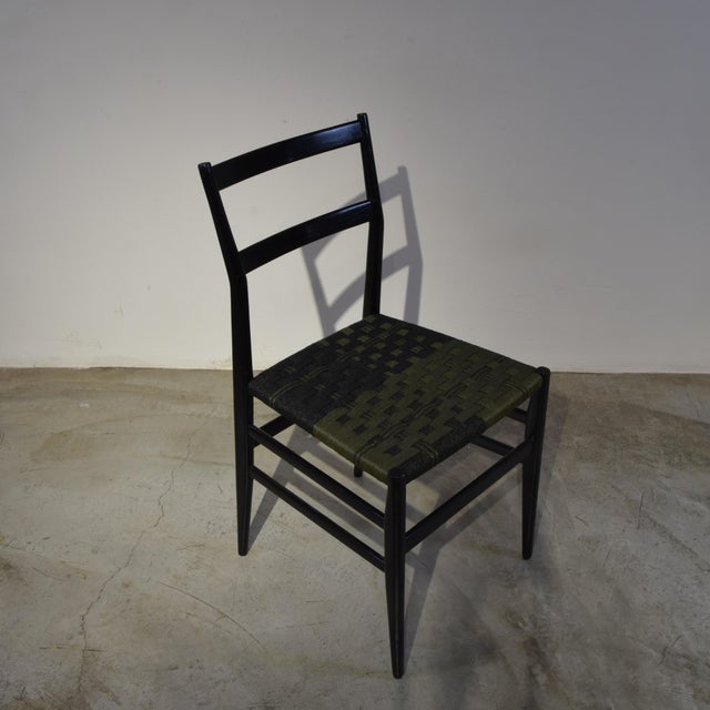 Leggera Chair in Black Lacquered Ash by Gio Ponti for Cassina, 1950s For Sale - Image 11 of 13