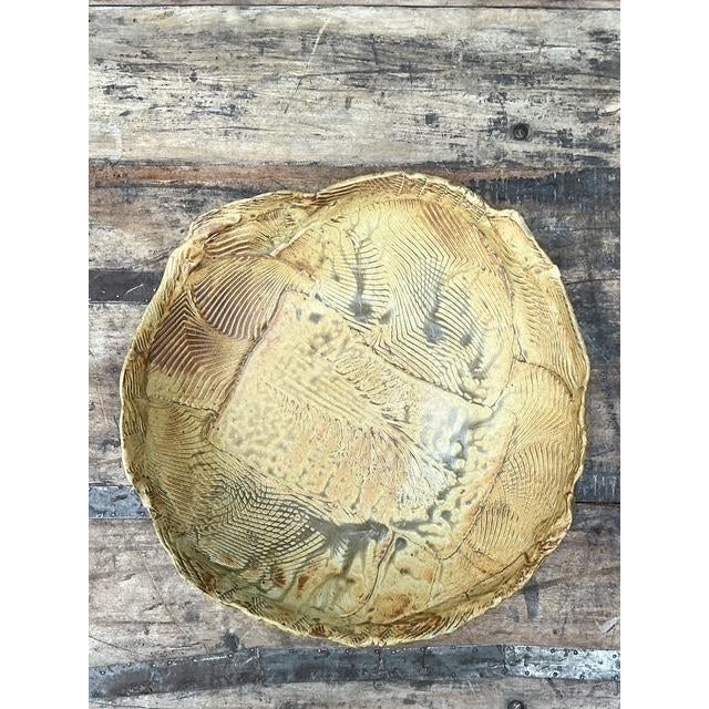 Vintage Original Slab Built Pottery Platter For Sale - Image 9 of 16