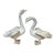 Pair 20th C. Zinc Alloy Swan Garden Sculptures Good Scale & Weathered Surface For Sale