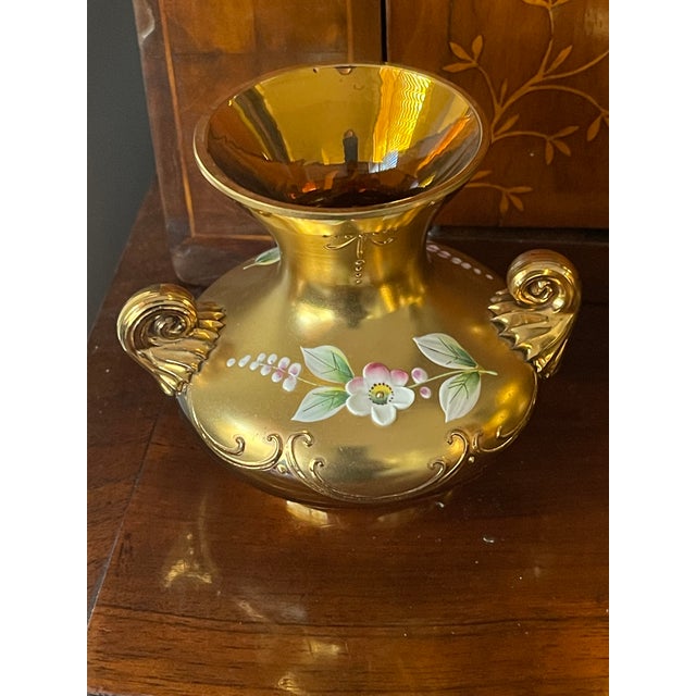 Art Deco 1910s 4 Gold Porcelain Antique Salt Pepper Shakers and Creamer - 6pcs For Sale - Image 3 of 11