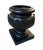 Hollywood Regency Vintage Hollywood Regency Style Black Resin Acanthus Leaf Cachepot Urn For Sale - Image 3 of 12