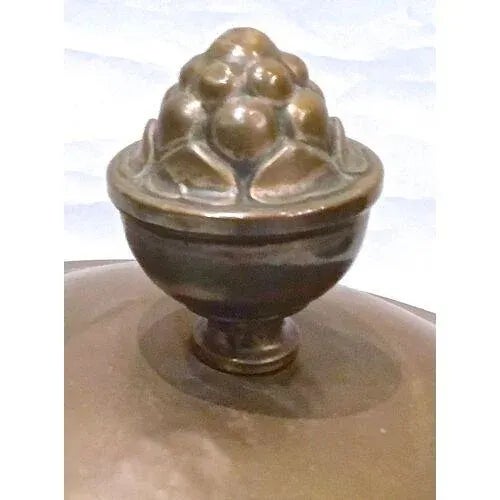 Antique Lidded Brass Coal Hod For Sale In Atlanta - Image 6 of 9