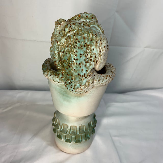 1960s C.1960s Fratelli Fanciullacci Studio Pottery Figure Bust Vase Made in Italy Marked For Sale - Image 5 of 11