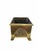 This is a vintage brass footed stamp box, featuring a detailed wreath and ribbon emblem. Uses include but not limited to,...