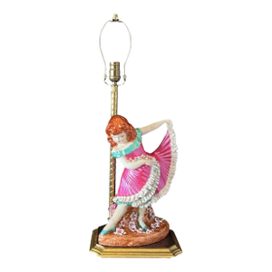 1947 Gerbruder Heubach Porcelain Young Girl Dancing Table Lamp