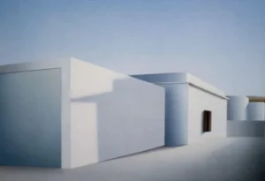 1980s "Kritinia" Architectural Silkscreen by Elena Borstein