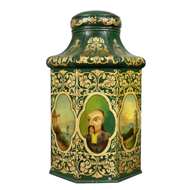 Victorian Tole Teacannisters - a Pair For Sale - Image 11 of 13