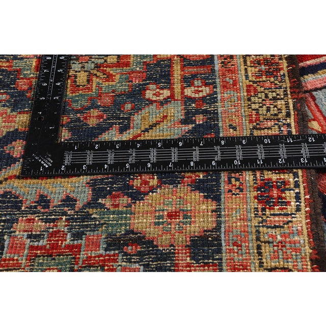 Textile Late 19th Century Persian Heriz Rug, 11'10 X 15'00 For Sale - Image 7 of 10