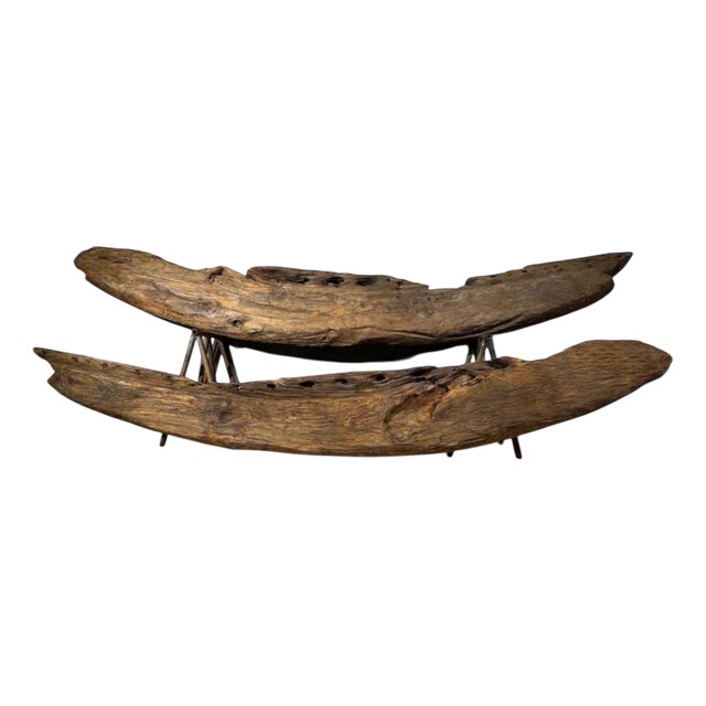 Monumental Japanese Architectural Temple Beams, 1700s, Set of 2 For Sale