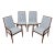Mid-Century Modern Dillingham Walnut Dining Chairs - Set of 4 For Sale