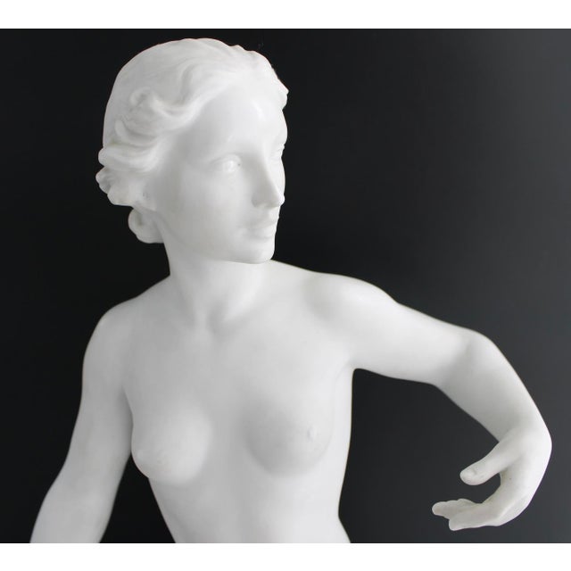 Ceramic VTG Rosenthal Large 22" Nude Female Athlete Sculpture by Max Fritz, C1930 For Sale - Image 7 of 12