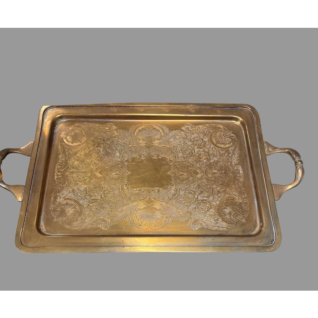 Early 20th Century Vintage Brass Finish 4 Piece Tea Set With Pinecone Finials For Sale - Image 5 of 8