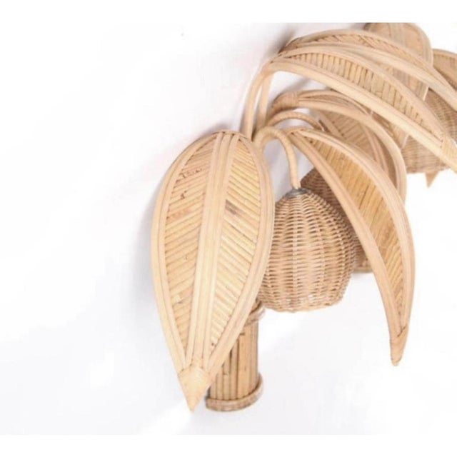 Rattan Coconut Wall Light, 1990s For Sale - Image 3 of 9