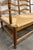 Late 20th Century Vintage Country French Double Seat Ladder Back Rush Seat Bench Loveseat Settee For Sale - Image 5 of 16